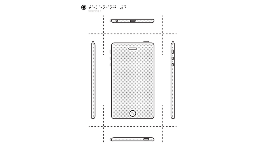 Boven- voor- en zijaanzicht van een iPhone